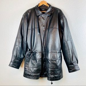 Vintage 90s Studio Collections Leather Jacket, XXL